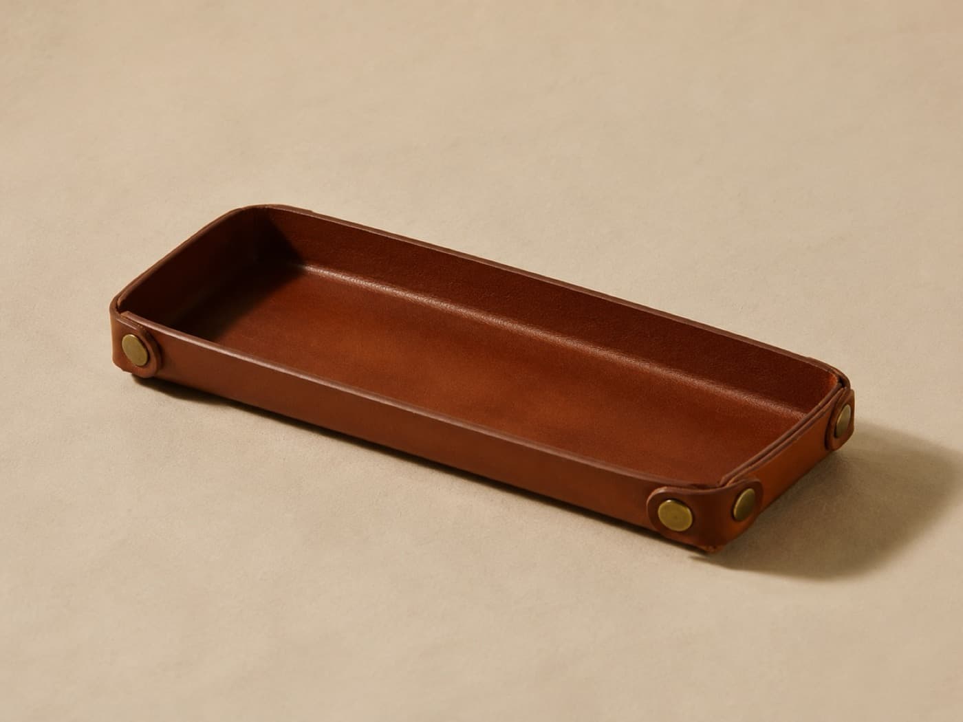 Entry Tray Long 40 × 15 — The long one by the door. Everything that comes out of a pocket lands here.