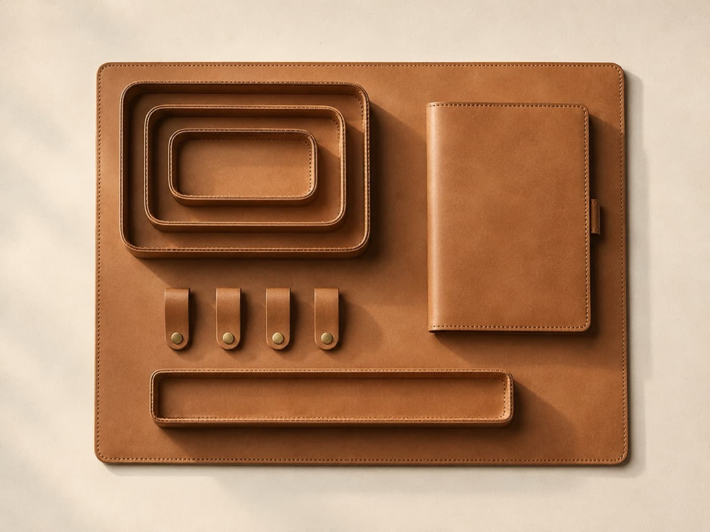 Home Office Full Set — an overhead arrangement of the pieces included in the set
